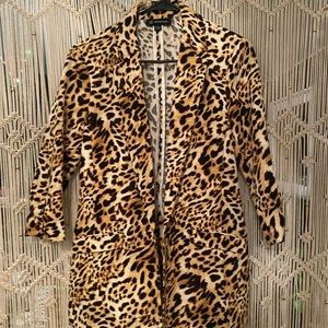 INC leopard blazer size small